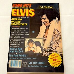 Vintage 1981 Song Hits ELVIS Magazine. 82 pages, kept in plastic sleeve.
